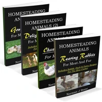 Homesteading Animals 4-Book Bundle: Rearing Rabbits, Chickens, Ducks &amp; Geese: A Comprehensive Introduction To Raising Popular Farmyard Animals