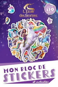 Bloc de stickers et activités L'école des licornes