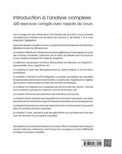 Introduction à l’analyse complexe L3 M1 Agrégation. 320 exercices corrigés avec rappels de cours