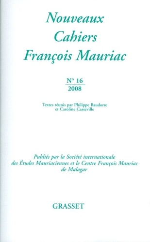 Nouveaux cahiers François Mauriac N°16 - Occasion