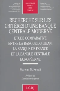 Recherche sur les critères d'une banque centrale moderne