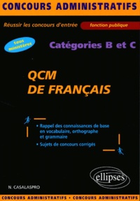 Nunzio Casalaspro - Qcm De Francais. Categories B Et C.