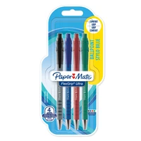 4 stylos à bille rétractable Flexgrip Ultra™ Paper Mate® - Pointe moyenne