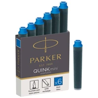 6 cartouches courtes d'encre Quink Parker® - Bleu