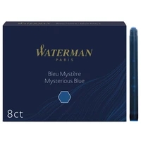 8 cartouches longues d’encre Waterman® - Bleu noir