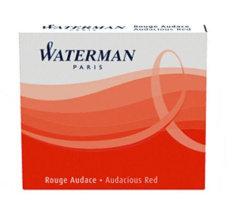 NWL FRANCE SAS - Cartouches Waterman internationales Rouge - Etui de 6 cartouches courtes
