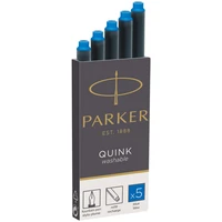 Etui 5 cartouches quink bleu effacable