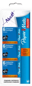 Lot de 18 cartouches Reynolds Bleu effaçable courtes
