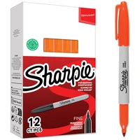 Sharpie pointe fine orange - 1 boîte de 12