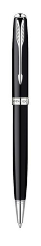 Stylo Parker Sonnet Premier Noir GT - Plume Or 18 Carats - Roller - Recharge Inclus - Sans Emballage D'origine