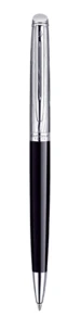 Stylo bille Waterman Hémisphère Deluxe Noir attributs chromes
