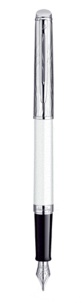 NWL FRANCE SAS - Stylo plume Waterman Hémisphère Deluxe Blanc attributs chromes - plume F