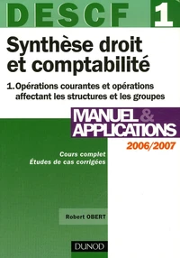 DESCF 1 Synthèse droit et comptabilité