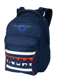 Sac à dos Little Karl Marc John Marine rayures bleu, blanc et rouge