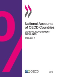  OCDE - National Accounts of OECD Countries, General Government Accounts 2013.
