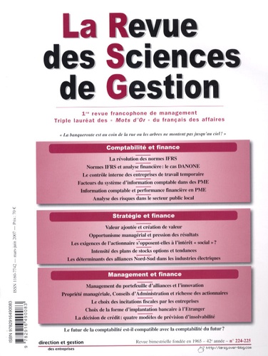Philippe Naszalyi - La Revue des Sciences de Gestion N° 224-225, Mai-juin : .