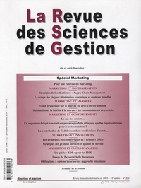 Philippe Naszalyi et Philippe Portier - La Revue des Sciences de Gestion Novembre-décembre 20 : Spécial Marketing.