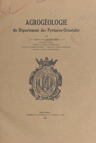 Agrogéologie du département des Pyrénées-Orientales