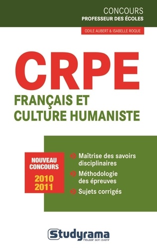 Odile Aubert et Isabelle Roque - CRPE français et culture humaniste.