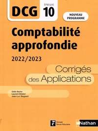 Livre espagnol téléchargement gratuit Comptabilité approfondie DCG 10 - Corrigés des applications in French