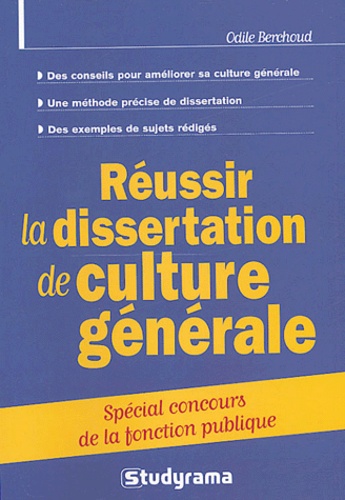 Dissertation culture gnral