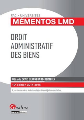 Odile de David Beauregard-Berthier - Droit administratif des biens 2014-2015.