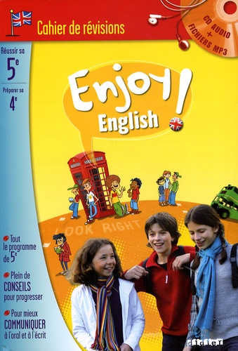 Odile Martin-Cocher et Michèle Meyer - Enjoy english ! 5e - Cahier de révision. 1 CD audio MP3