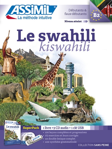 Le swahili superpack. 1 livre + 1 clé USB  avec 3 CD audio