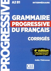 Bon téléchargement d'ebooks Grammaire progressive du français A2-B1 Intermédiaire  - Corrigés, + 450 nouveaux tests et activités en ligne