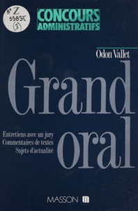 Odon Vallet - Grand oral.