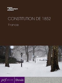 Oeuvre Collective - Constitution de 1852.