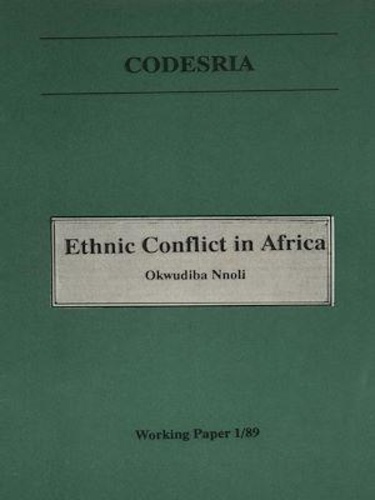 Ethnic conflict in Africa. Working Paper 1/89