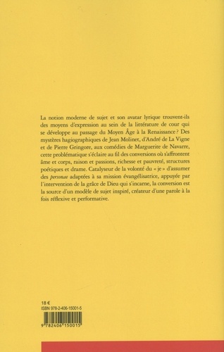 Poétique du drame, drame du poétique. Enjeux du sujet dans le théâtre, des rhétoriqueurs à Marguerite de Navarre