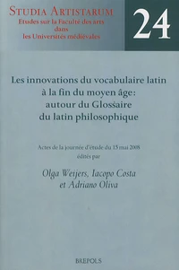 Les innovations du vocabulaire latin à la fin du Moyen Age