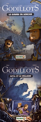  Olier et  Marko - Les Godillots Tomes 1 et 2 : Tome 1, Le gourbi du sorcier ; Tome 2, Miya et le dragon.