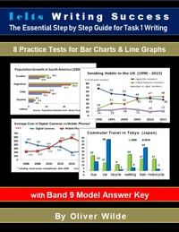 Ielts Writing Success. The Essential Step by Step Guide for Task 1 Writing.  8 Practice Tests for Bar Charts &amp; Line Graphs. w/Band 9 Model Answer Key &amp; On-line Support.