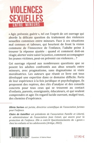 Violences sexuelles entre mineurs. Agir, prévenir, guérir... Les spécialistes répondent