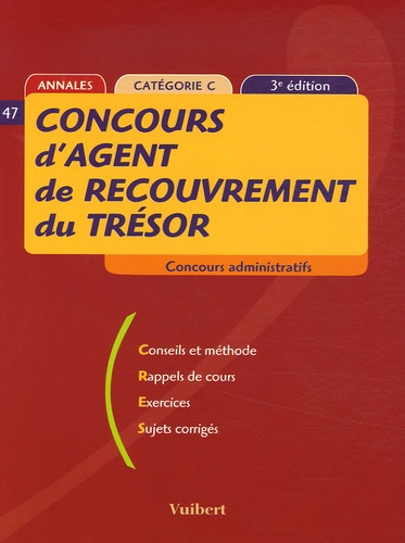 Olivier Belbéoch et Françoise Thiébault-Roger - Concours d'agent de recouvrement du Trésor - Catégorie C.
