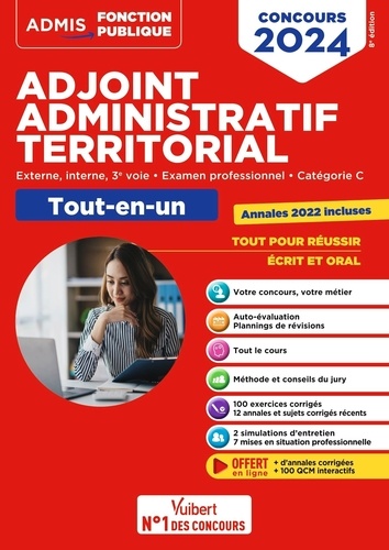 Concours adjoint administratif territorial Tout-en-un. Externe, interne, 3e voie, examen professionnel, catégorie C  Edition 2024