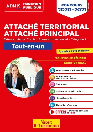 Concours Attaché territorial Attaché principal externe, interne, 3e voie, examen professionnel, catégorie A. Tout-en-un  Edition 2020-2021
