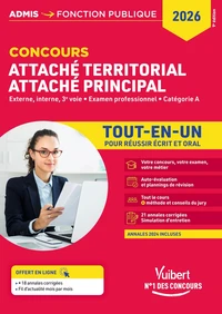 Concours Attaché territorial Attaché principal externe, interne, 3e voie, examen professionnel, catégorie A