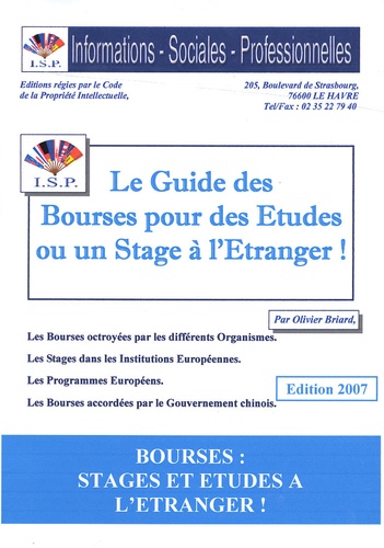 Olivier Briand - Guide des Bourses pour des Etudes ou un stage à l'Etranger !.