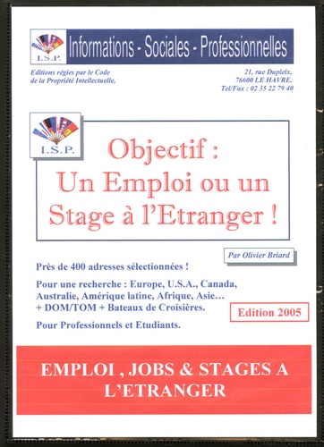 Olivier Briard - Objectif : Un Emploi ou un Stage à l'Etranger.