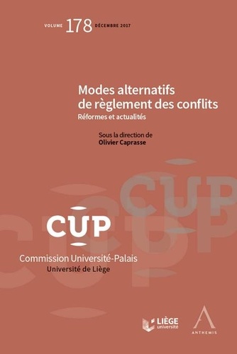 Olivier Caprasse - Modes alternatifs de réglement des conflits.