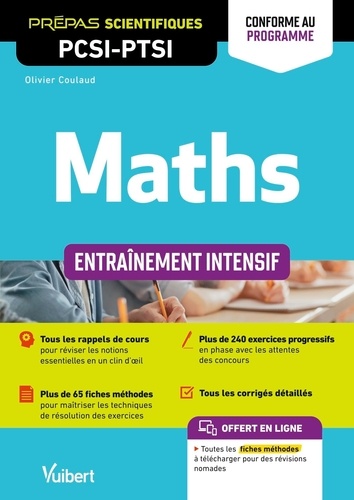 Maths PCSI-PTSI. Entraînement intensif  Edition 2023