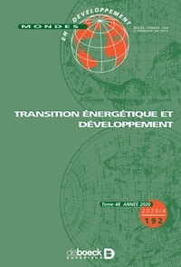 Olivier Damette et Hubert Gérardin - Mondes en développement N° 192/2020/4 : Transition énergétique et développement.