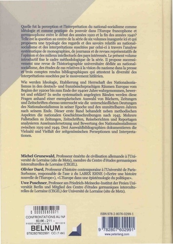 Confrontations au national-socialisme en Europe francophone et germanophone (1919-1949). Volume 1, Introduction générale - Savoirs et opinions publiques