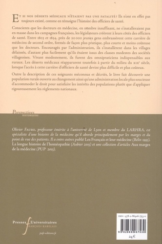 Contre les déserts médicaux. Les officiers de santé en France dans le premier XIXe siècle