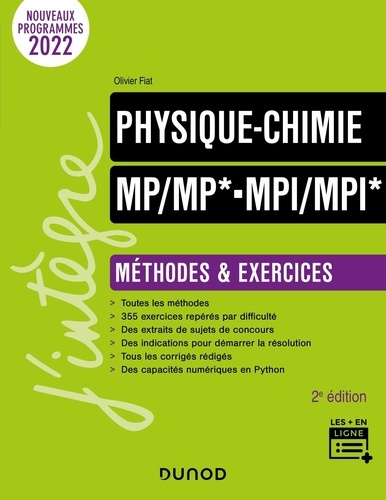 Physique-Chimie MP/MP*-MPI/MPI*. Méthodes et exercices 2e édition
