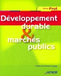 Olivier Frot - Développement durable et marchés publics.